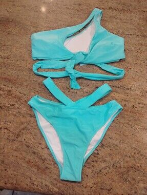 Popvil Women's Solid Color Bandage Design Cut Out Bikini, Size: S, NWT